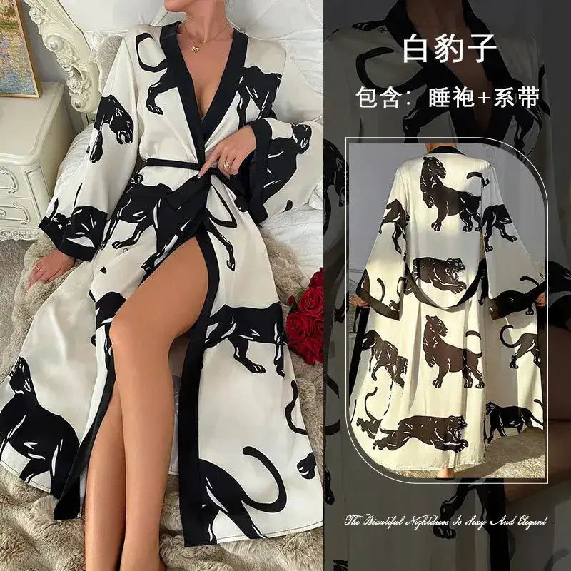 Wedding Party Dress Fashion Printed Robe Women&