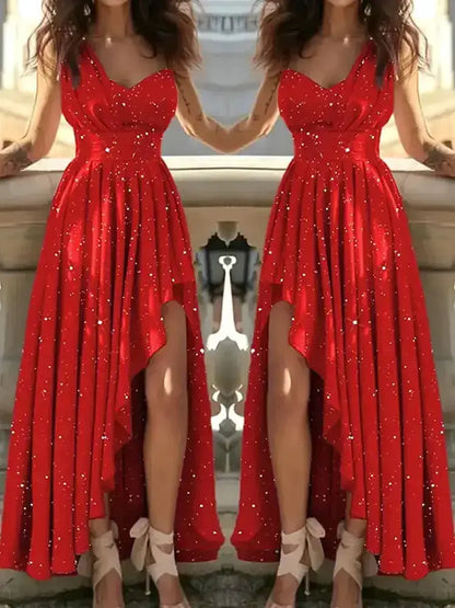 Women Evening Dresses Sexy Elegant Red Cocktail Party Chic Gala Graduation Luxury Formal Occasion Bridesmaid Gown Dress Clothes by Dropshipman