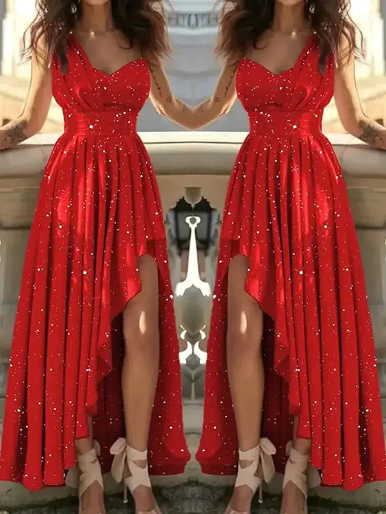 Women Evening Dresses Sexy Elegant Red Cocktail Party Chic Gala Graduation Luxury Formal Occasion Bridesmaid Gown Dress Clothes SHOPEZRA L.L.C.