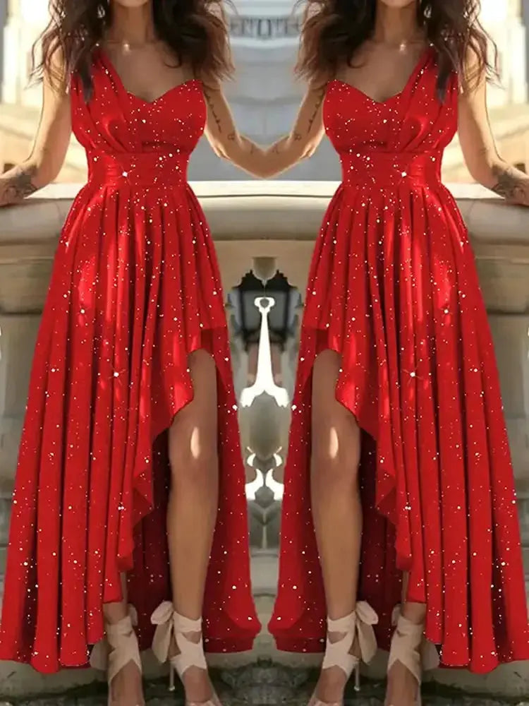 Women Evening Dresses Sexy Elegant Red Cocktail Party Chic Gala Graduation Luxury Formal Occasion Bridesmaid Gown Dress Clothes SHOPEZRA L.L.C.