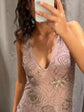 Bead Embroidery Sequin Ruffle Women Dress Sleeveless Backless Strap Sexy Evening Dresses 2025 Summer Party Holiday Street Robe SHOPEZRA L.L.C.