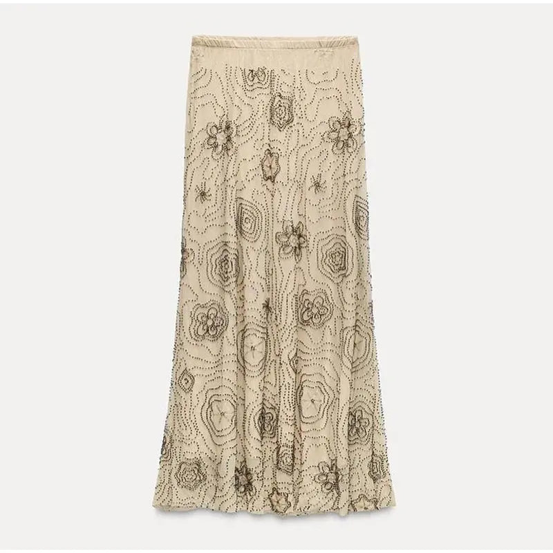 Bead Embroidery Sequin Ruffle Women Dress Sleeveless Backless Strap Sexy Evening Dresses 2025 Summer Party Holiday Street Robe SHOPEZRA L.L.C.