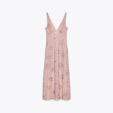 Bead Embroidery Sequin Ruffle Women Dress Sleeveless Backless Strap Sexy Evening Dresses 2025 Summer Party Holiday Street Robe SHOPEZRA L.L.C.