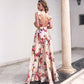 Boho Style Long Dress Beach Holiday Dress Halter Maxi Print Slip Dress Summer Women&