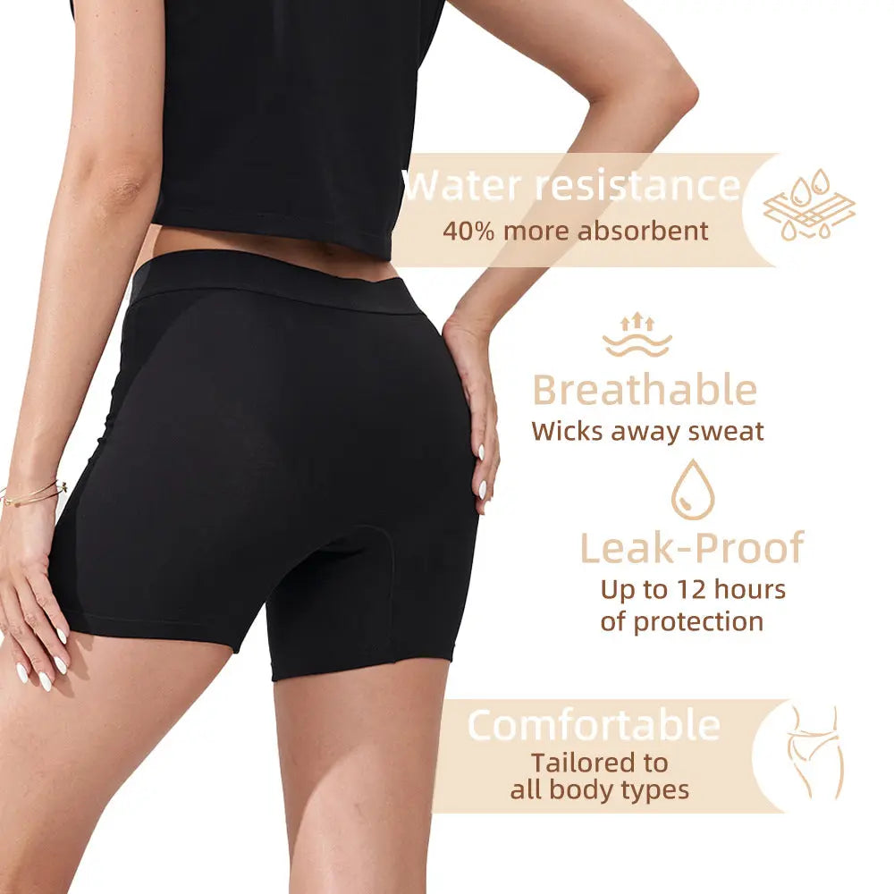 Pink plus-size women's cotton leak-proof high-waist physiological underwear with double-layer design and all-in-one fit, from SHOPEZRA L.L.C.