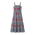 HXAO Embroidery Plaid Long Dresses Women Sleeveless Slip Midi Dress Woman Pleated Backless Beach Dress Vintage Summer Dress SHOPEZRA L.L.C.