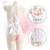 Sexy Lingerie 2024 New Sexy Free Wave Dot Kitchen Apron Maid Dress Sexy Uniform cosplay Women SHOPEZRA L.L.C.
