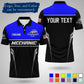 Mens Customizable Mechanic Work Polo Shirts Personalized Text And Logo Short Sleeve Tops 2026 Summer Breathable Sports POLO Tops SHOPEZRA L.L.C.