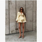 Elegant Floral Printed Waist-cinched Mini Dress Women Pleated Deep V-neck Long Sleeve Button-front Dresses Fashion Party Robe SHOPEZRA L.L.C.