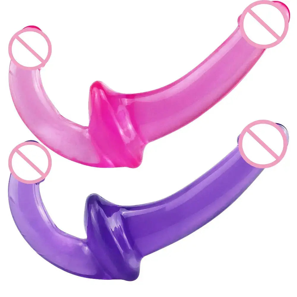 Strapon Dildo Realistic Dick Toy Sex Toys for Women Jelly Dildo Double Head Soft Silicone Vagina Anal Massager for Gay Lesbian by Dropshipman