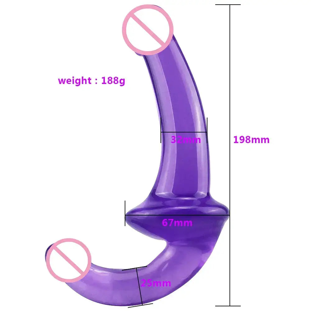 Strapon Dildo Realistic Dick Toy Sex Toys for Women Jelly Dildo Double Head Soft Silicone Vagina Anal Massager for Gay Lesbian by Dropshipman
