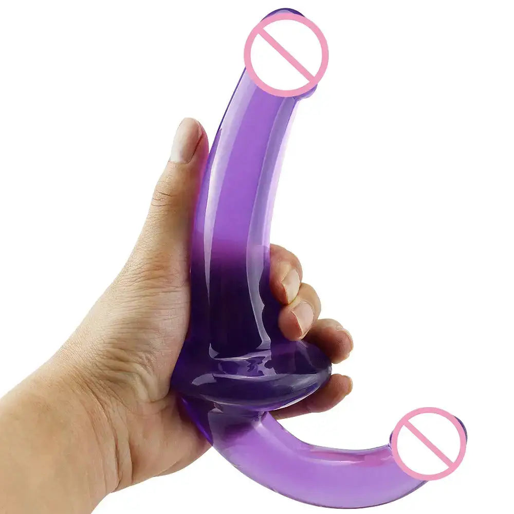 Strapon Dildo Realistic Dick Toy Sex Toys for Women Jelly Dildo Double Head Soft Silicone Vagina Anal Massager for Gay Lesbian by Dropshipman