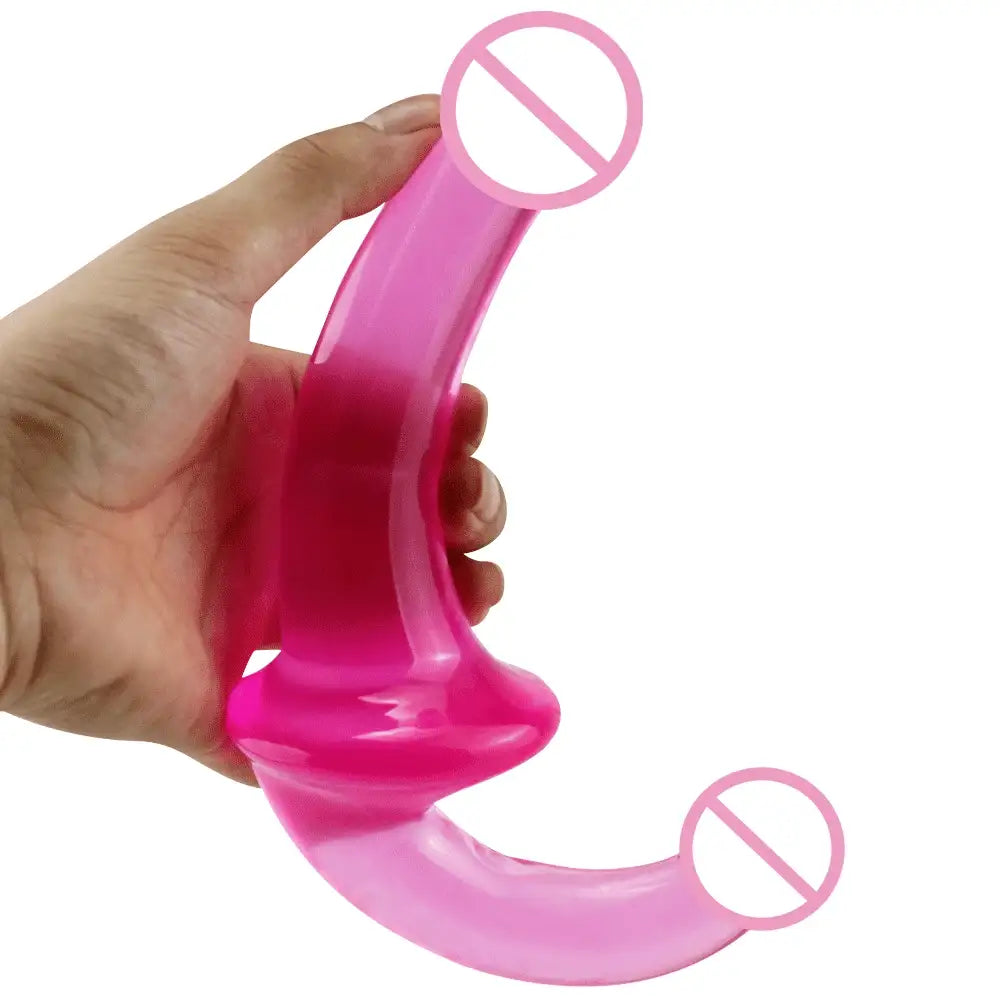 Strapon Dildo Realistic Dick Toy Sex Toys for Women Jelly Dildo Double Head Soft Silicone Vagina Anal Massager for Gay Lesbian by Dropshipman