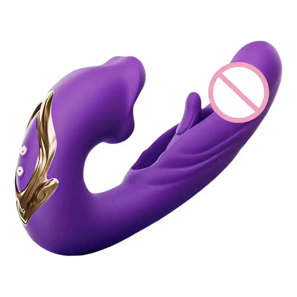 3 in 1 Dildo Vibrator for Women Tongue Licking Finger Flapping G Spot Clitoral Stimulation Massager Female Adult Sex Toys 18+ by Dropshipman