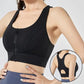 One-piece Zipper Sports Underwear Yoga Vest Running Fitness Shockproof Outer Wearing Bra Women&