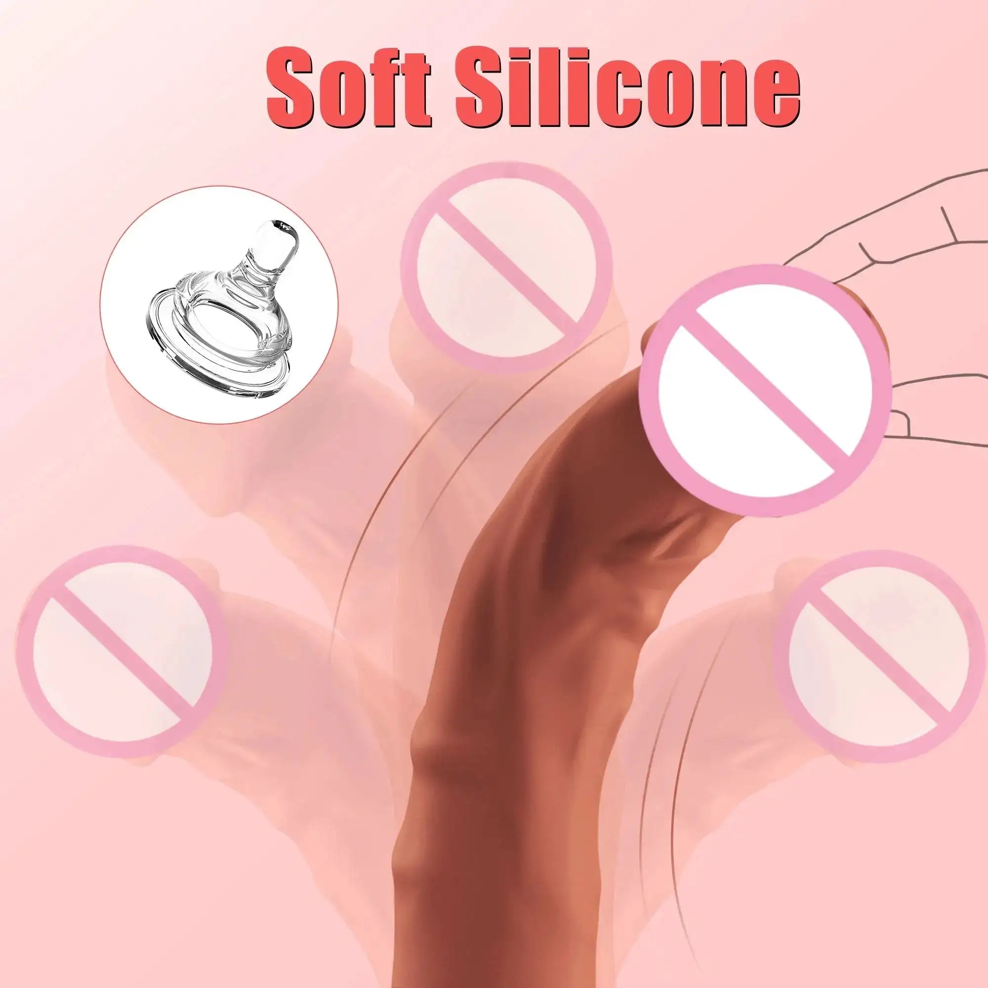 Realistic Dildo Vibrator for Women G Spot Clitoral Stimulation Penis Vibro with 10 Vibrating&Heating Modes Dick Sex Toys Female by Dropshipman