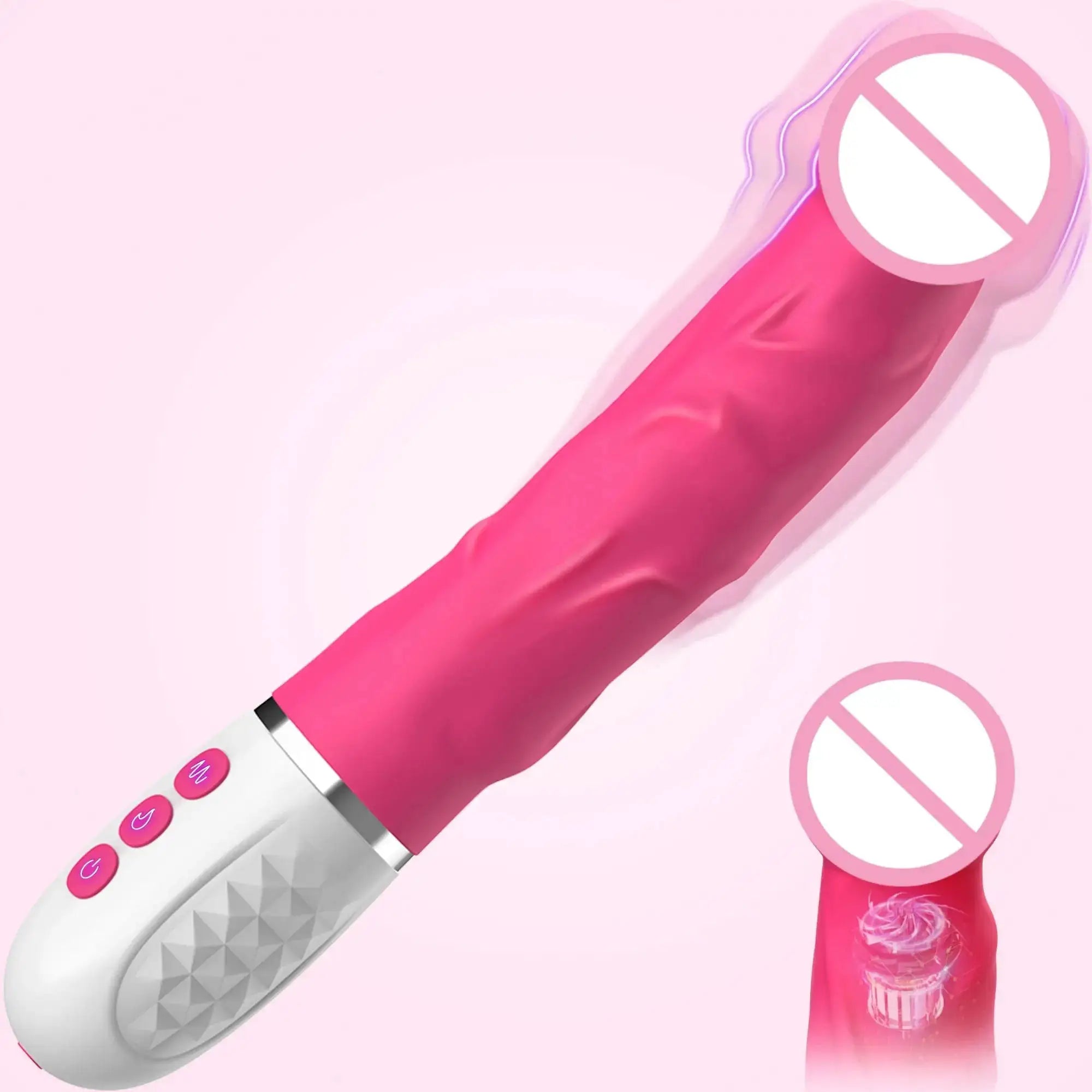 Realistic Dildo Vibrator for Women G Spot Clitoral Stimulation Penis Vibro with 10 Vibrating&Heating Modes Dick Sex Toys Female by Dropshipman