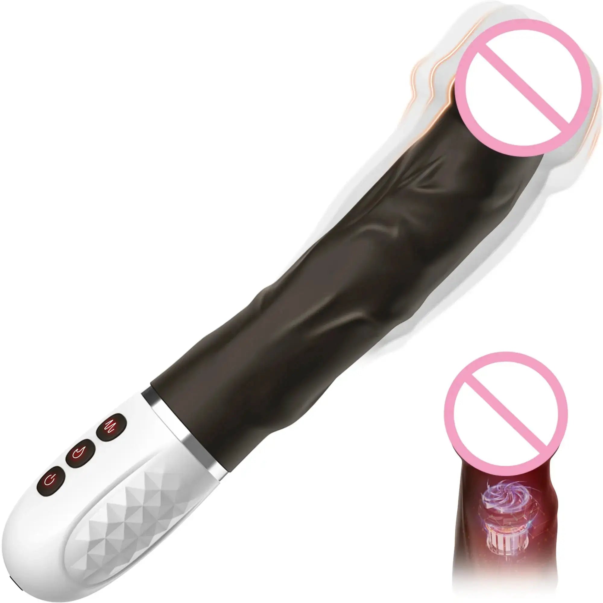 Realistic Dildo Vibrator for Women G Spot Clitoral Stimulation Penis Vibro with 10 Vibrating&Heating Modes Dick Sex Toys Female by Dropshipman
