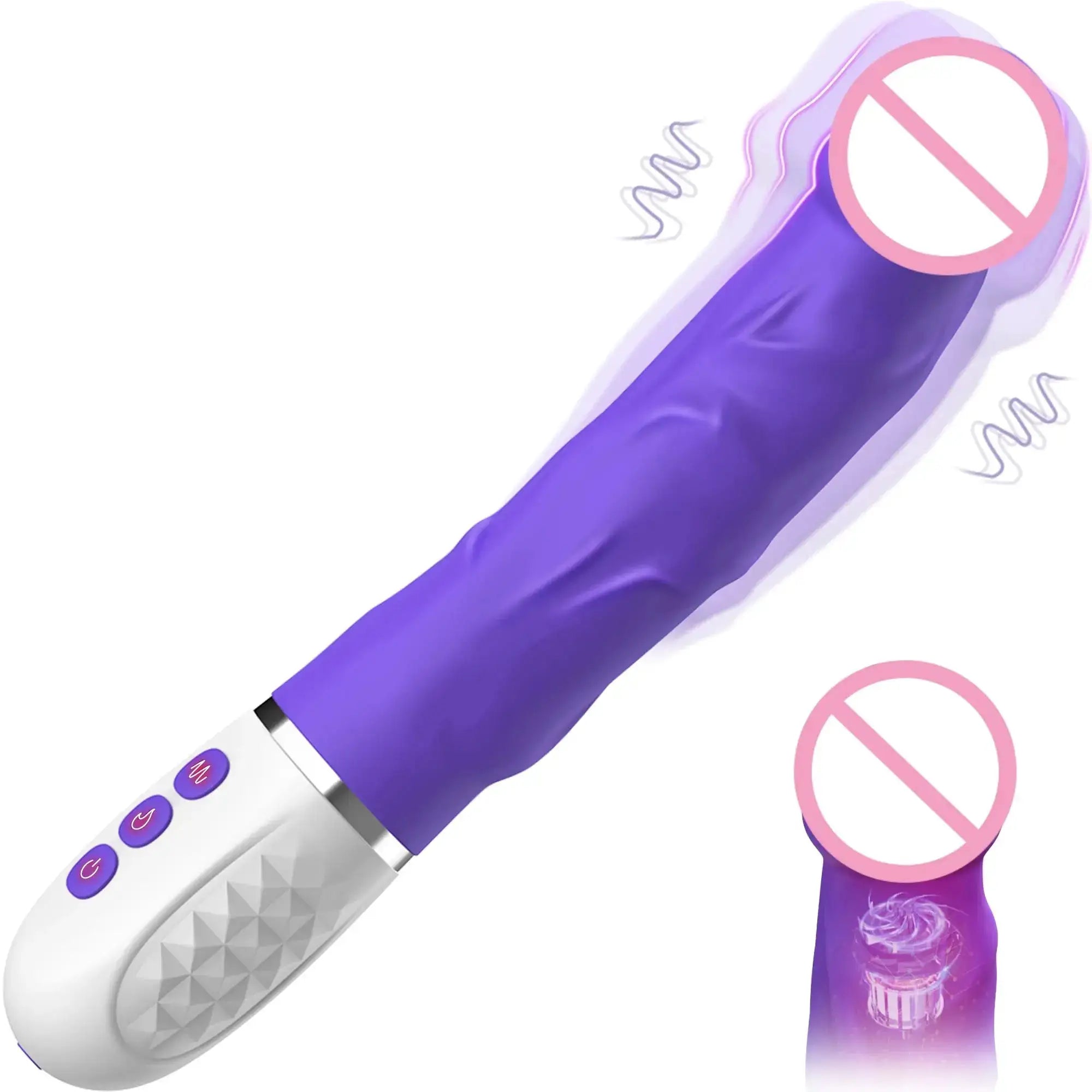 Realistic Dildo Vibrator for Women G Spot Clitoral Stimulation Penis Vibro with 10 Vibrating&Heating Modes Dick Sex Toys Female by Dropshipman