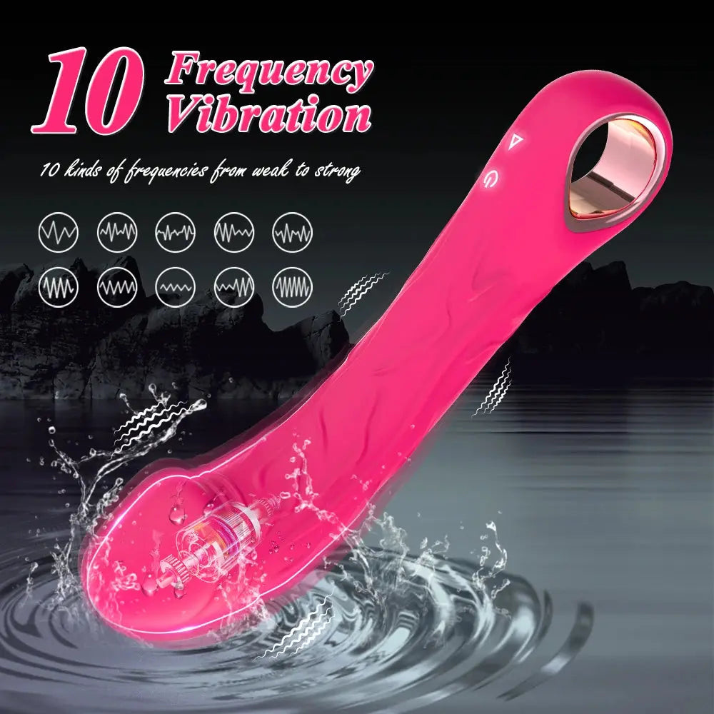 Purple dildo with ring vibrator, magic wand, and clitoral stimulator from SHOPEZRA L.L.C. for female adult pleasure and masturbation.
