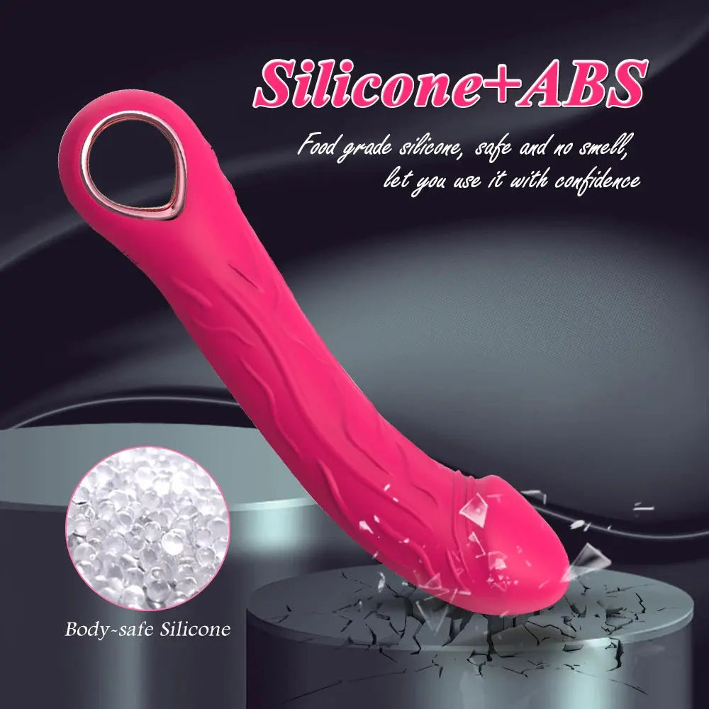 Purple dildo with ring vibrator and magic wand for women, featuring anal and clitoral stimulation, adult sex toy from SHOPEZRA L.L.C.