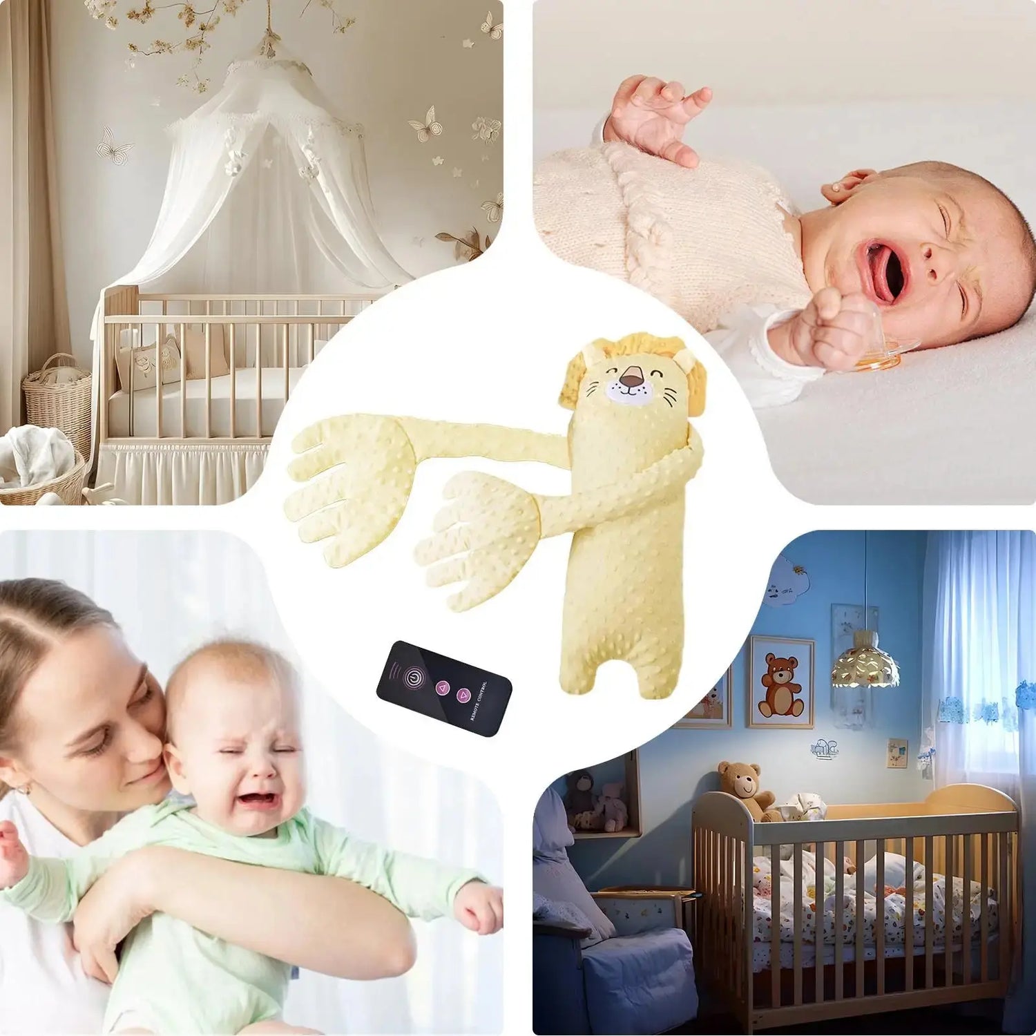 Patting Hand for Baby Sleep Patting Sleeping Pillow Baby Back Patter for Sleep Remote Control Animal Shape Nursery Decor Startle SHOPEZRA L.L.C.