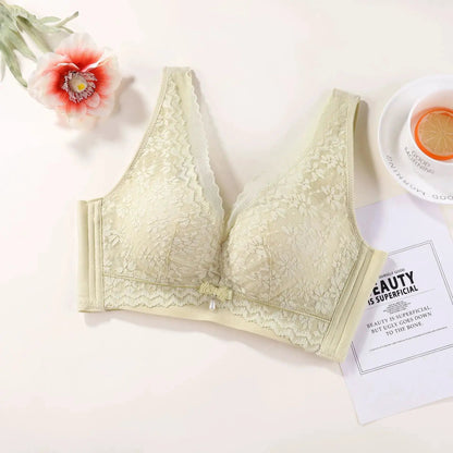 Thin Upper and Thick Lower Non-magnetic New Style Comfortable Underwear without Steel Rings for Women Gathering and Tucking Paramilis Skin-friendly Breathable Adjustable Bra by Dropshipman