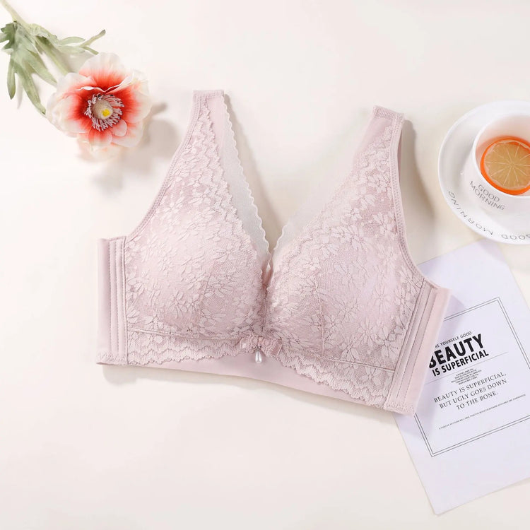 Thin Upper and Thick Lower Non-magnetic New Style Comfortable Underwear without Steel Rings for Women Gathering and Tucking Paramilis Skin-friendly Breathable Adjustable Bra SHOPEZRA L.L.C.