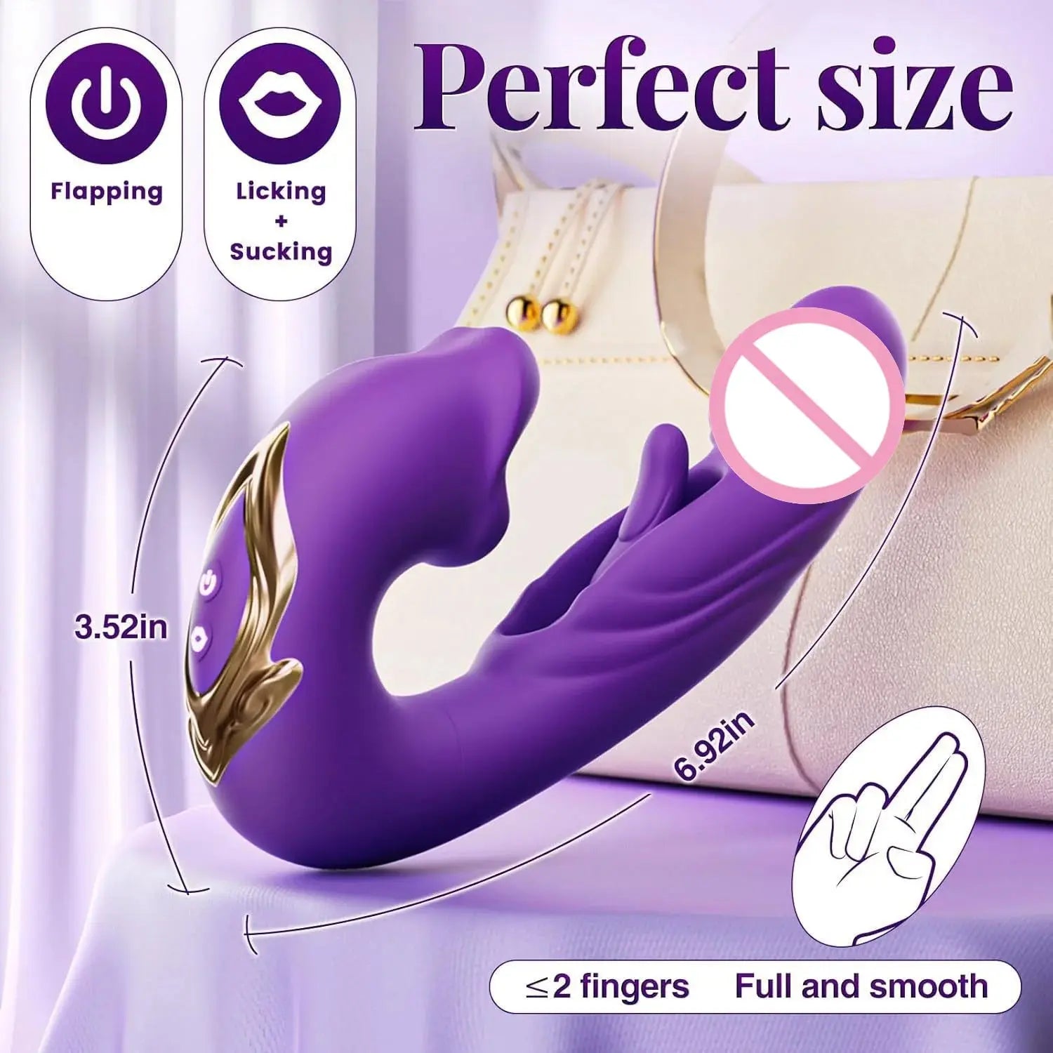 Waterproof red 3-in-1 telescopic rotating vibrator with G-spot and clitoral stimulation, dual motors, and tongue-licking features.
