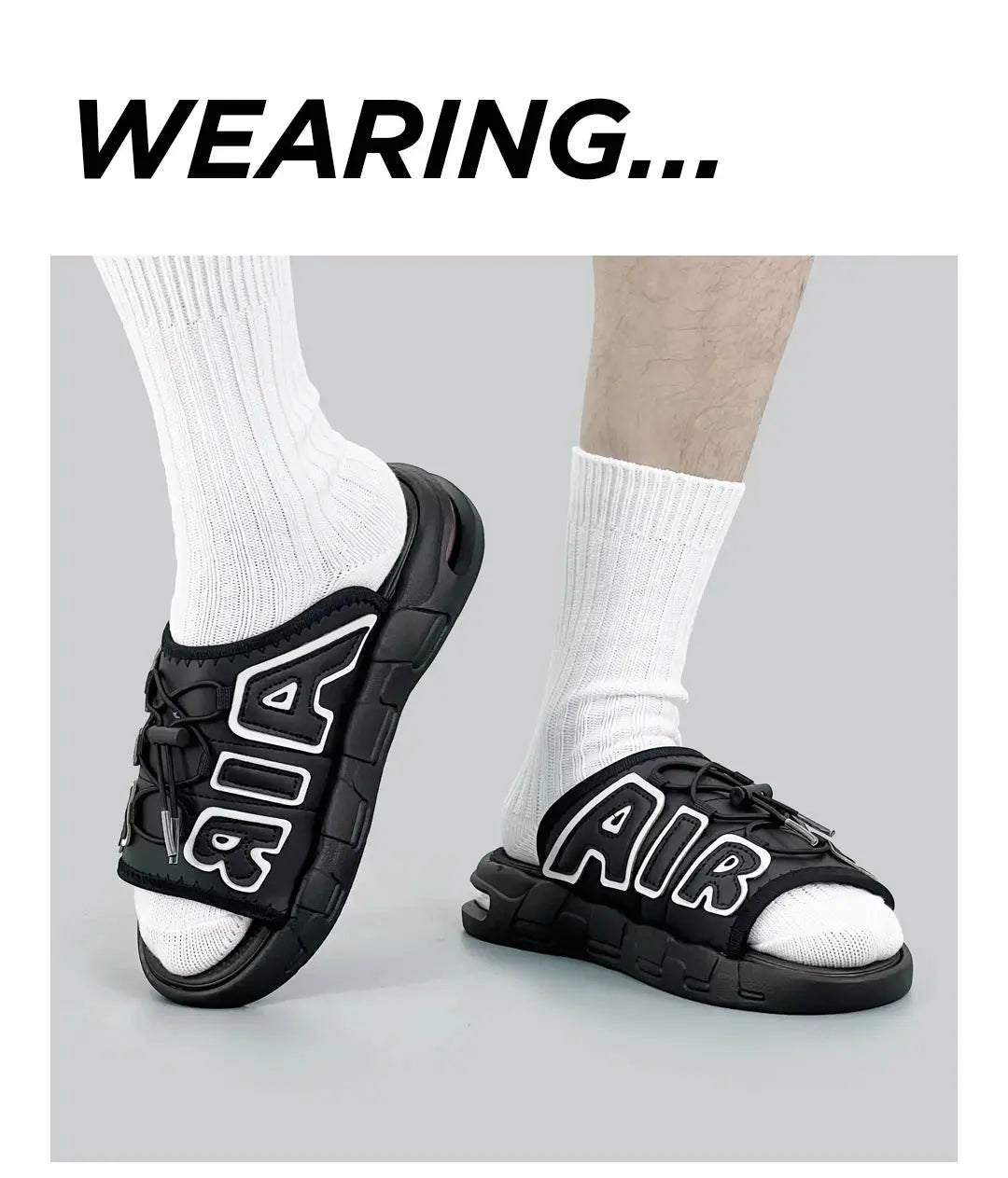 Slippers Men Air Cushion Design Slide Man Summer New PVC Soft Non-slip Men&