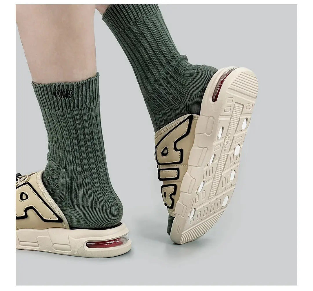 Slippers Men Air Cushion Design Slide Man Summer New PVC Soft Non-slip Men&