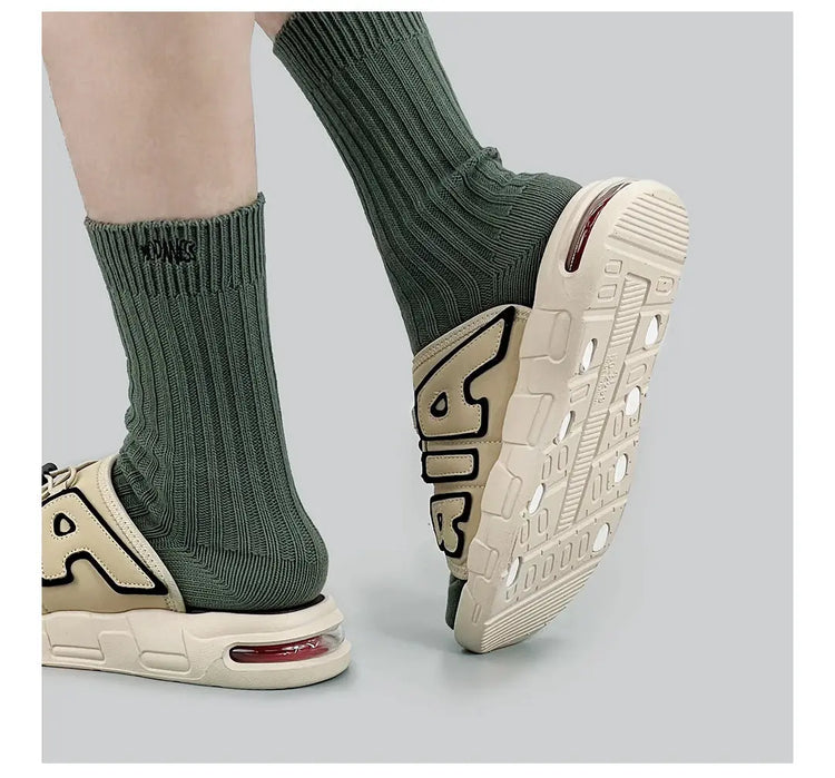 Slippers Men Air Cushion Design Slide Man Summer New PVC Soft Non-slip Men&