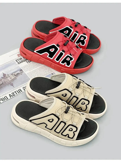 Slippers Men Air Cushion Design Slide Man Summer New PVC Soft Non-slip Men&