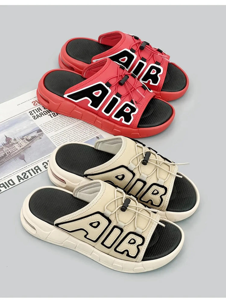 Slippers Men Air Cushion Design Slide Man Summer New PVC Soft Non-slip Men&