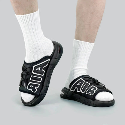 Slippers Men Air Cushion Design Slide Man Summer New PVC Soft Non-slip Men&