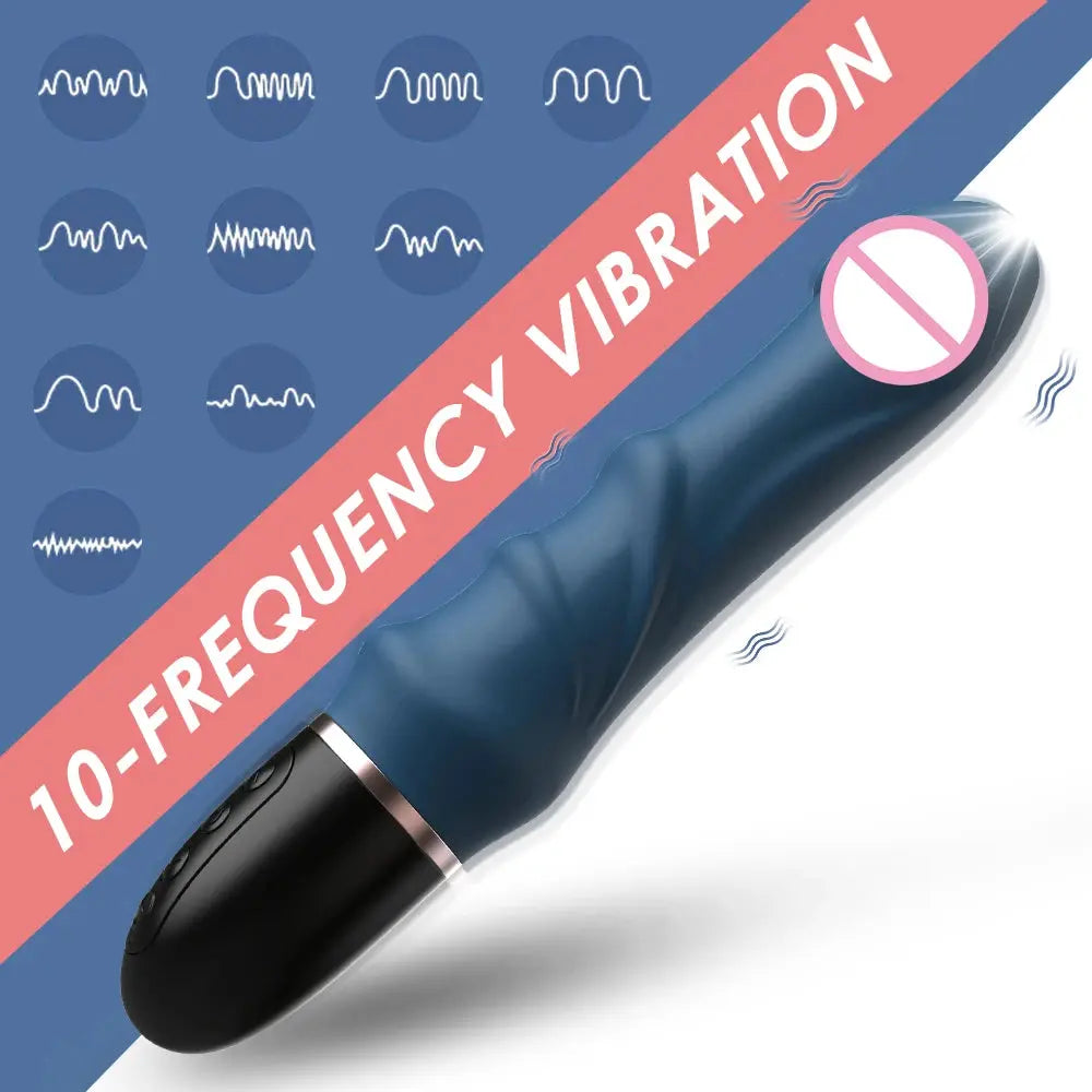 Red SHOPEZRA L.L.C. big dildo vibrator with 10 modes, G-spot and clitoral stimulation, vaginal massager, adult sex toy for women