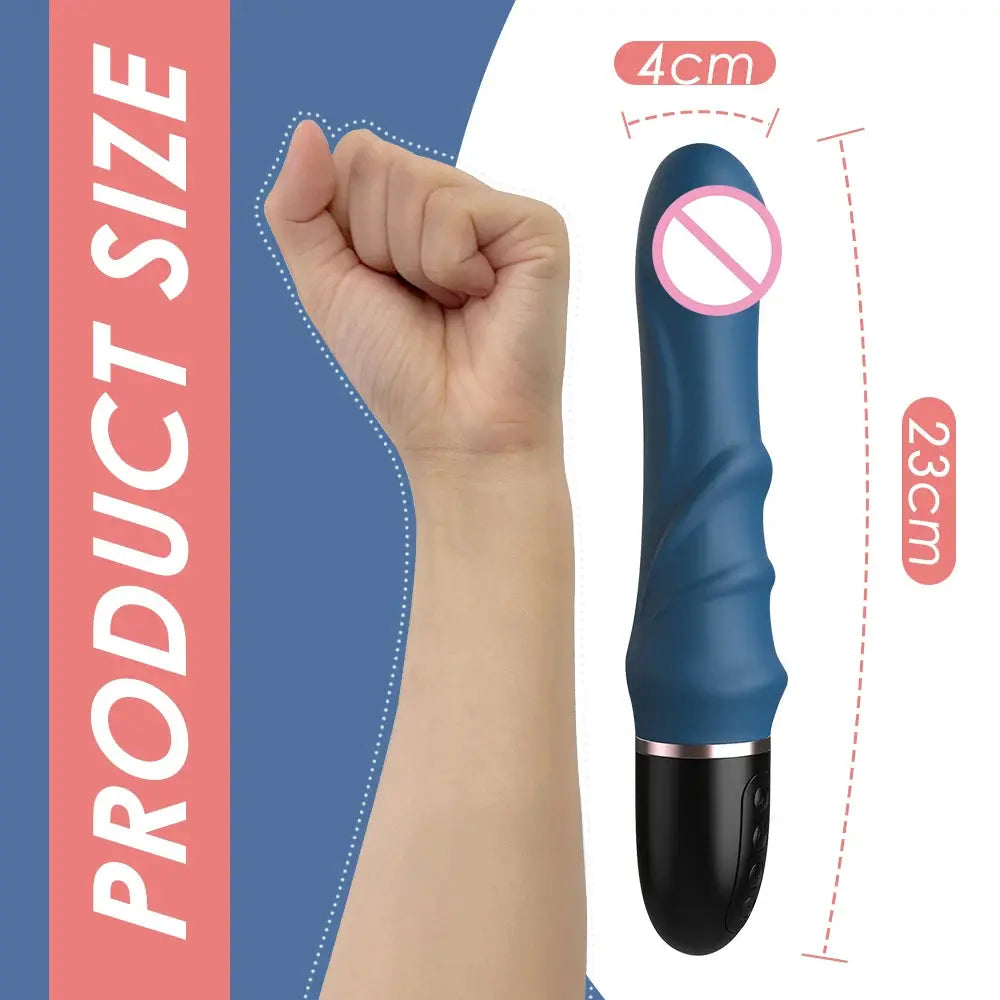 Red SHOPEZRA L.L.C. Big Dildo Vibrator for Women with 10 modes, G-spot and clitoral stimulation, vaginal massager, sex toy