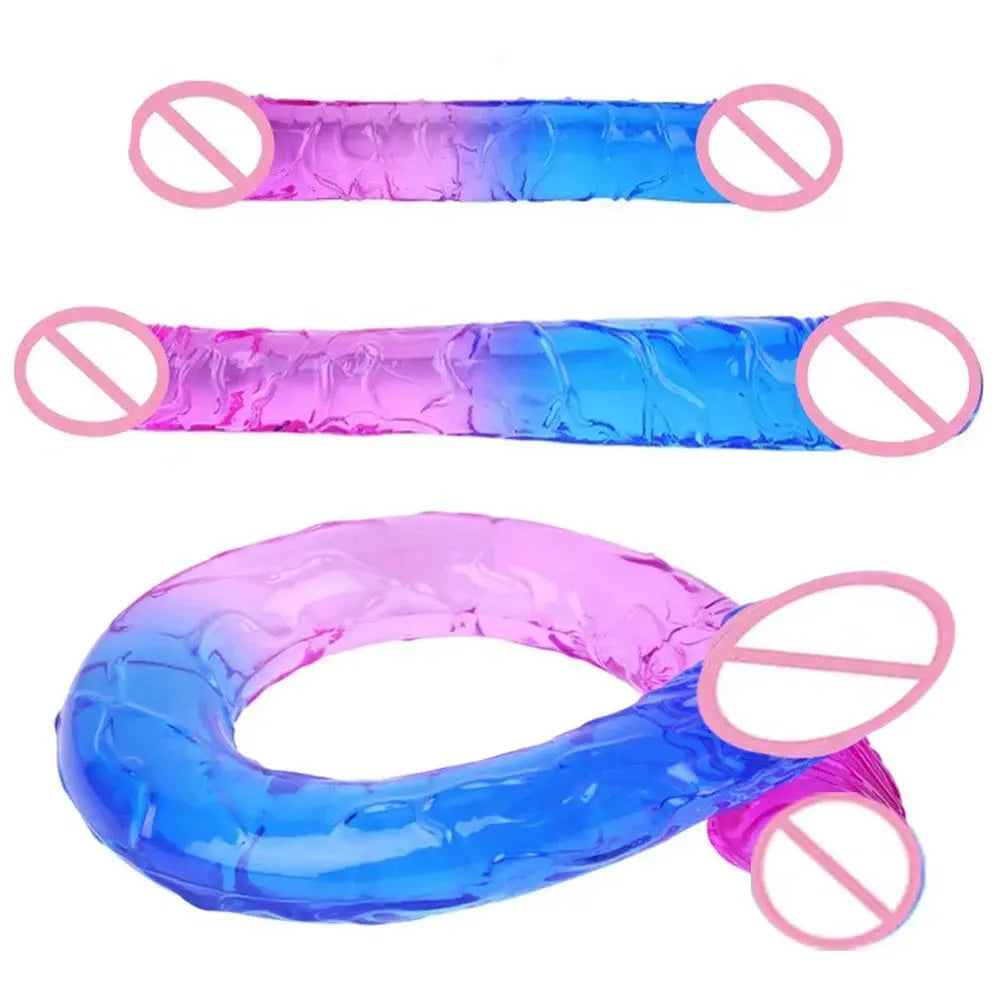 Flexible double-ended realistic dildo for women and couples, perfect for G-spot and anal stimulation, from SHOPEZRA L.L.C.