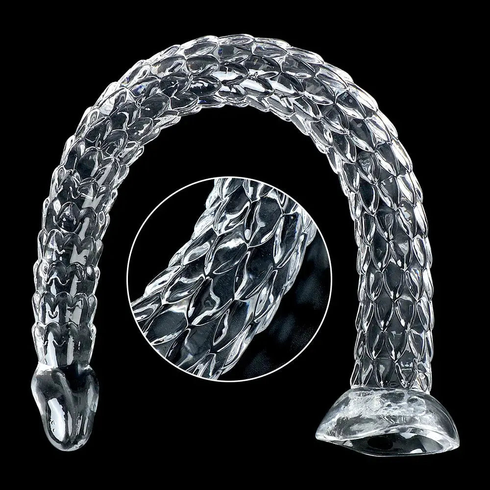 Red long anal plug for women and men, dragon-themed sex toy, made by SHOPEZRA L.L.C., designed for adult anal pleasure.