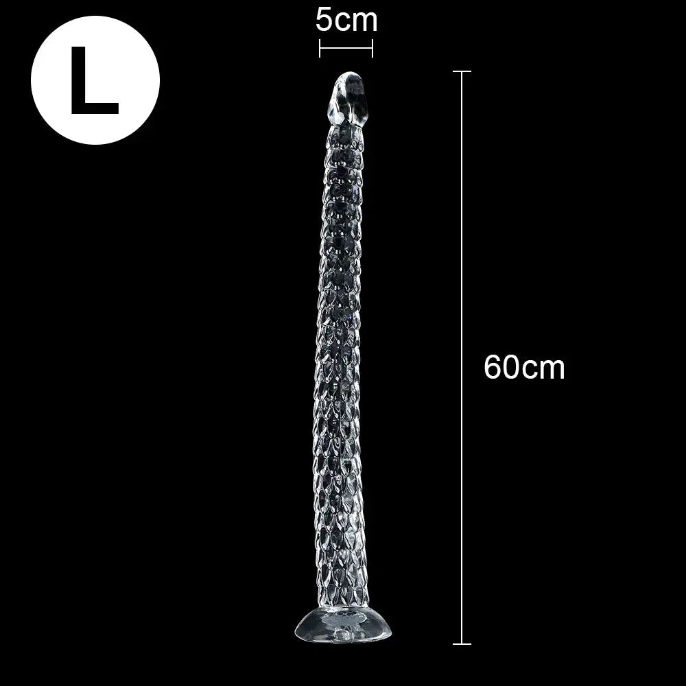 Red silicone anal plug by SHOPEZRA L.L.C. featuring a long, dragon-inspired design for adult pleasure and anal stimulation.