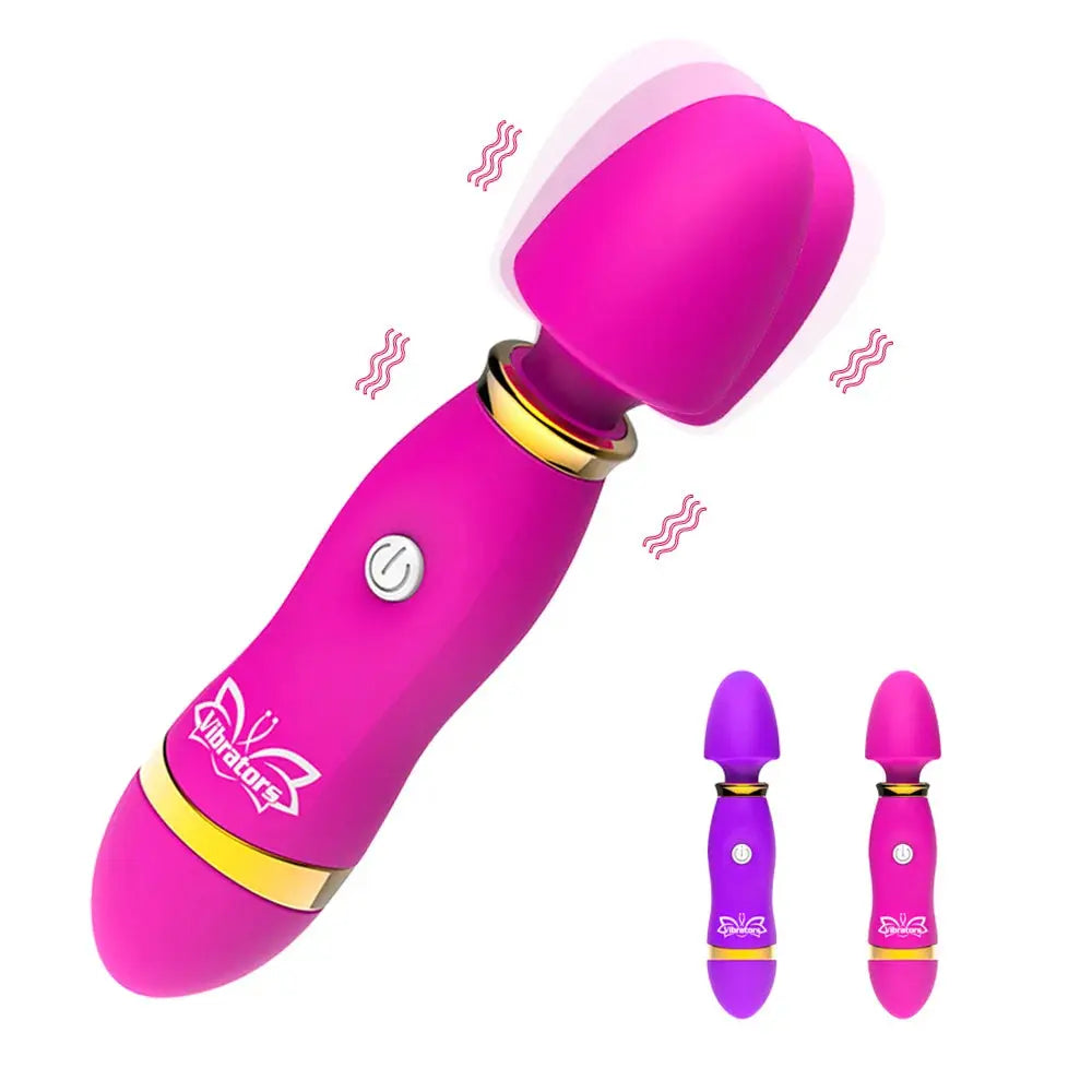 Red dildo vibrator with G-spot, clitoral stimulator, anal plug, and sex toy features for women, adult masturbation, SHOPEZRA L.L.C.