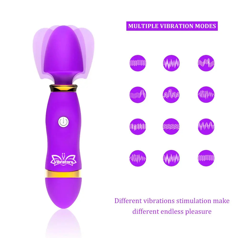 Red SHOPEZRA L.L.C. dildo vibrator with G-spot, clitoral stimulator, and butt plug for female adult pleasure and masturbation.