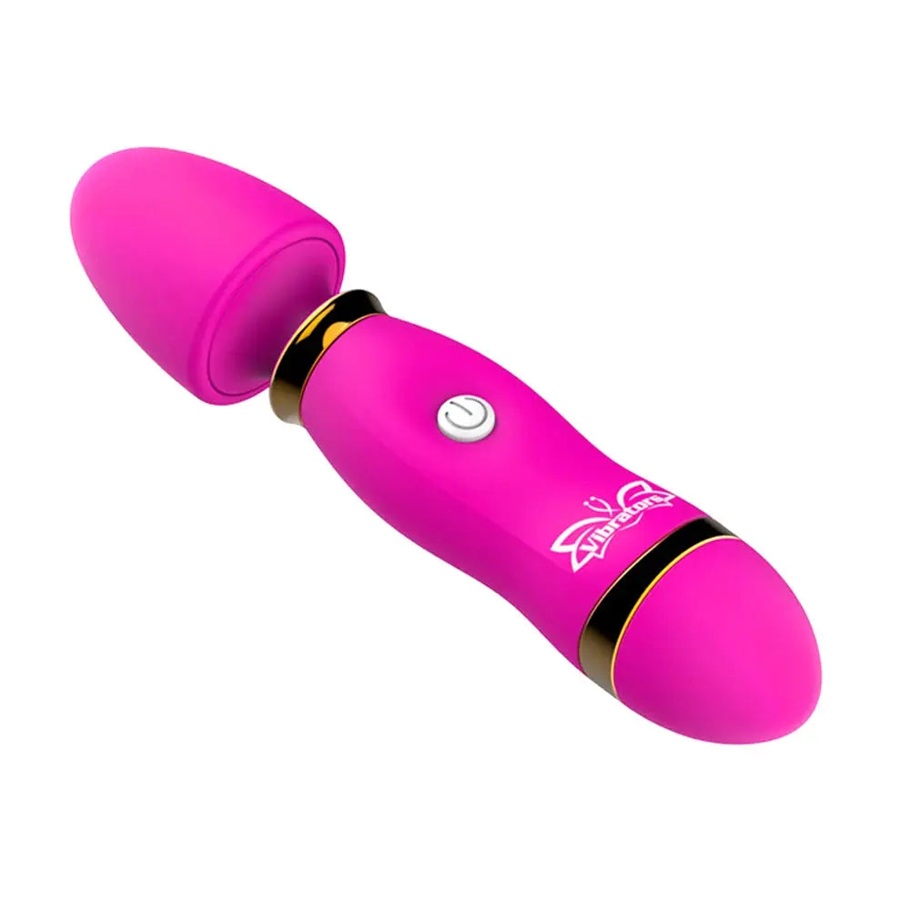 Red SHOPEZRA L.L.C. dildo vibrator with G-spot, clitoral stimulator, and butt plug for adult female masturbation and anal pleasure.