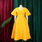Elegant Dresses for Women V Neck Flare Sleeve High Waisted Pleated A Line Mid Calf Luxury Birthday Party Dinner Vestidos Mujer SHOPEZRA L.L.C.