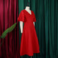 Elegant Dresses for Women V Neck Flare Sleeve High Waisted Pleated A Line Mid Calf Luxury Birthday Party Dinner Vestidos Mujer SHOPEZRA L.L.C.