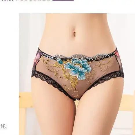New Ladies Lace Underwear Semi-transparent Lightweight Mesh Breathable Pure Sexy Style Comfortable chubby girl plus size Underwear by Dropshipman