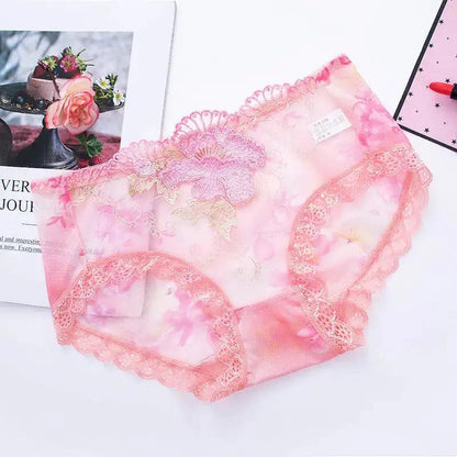 New Ladies Lace Underwear Semi-transparent Lightweight Mesh Breathable Pure Sexy Style Comfortable chubby girl plus size Underwear by Dropshipman
