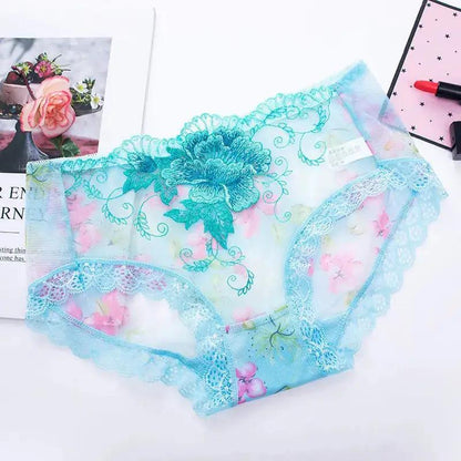 New Ladies Lace Underwear Semi-transparent Lightweight Mesh Breathable Pure Sexy Style Comfortable chubby girl plus size Underwear by Dropshipman