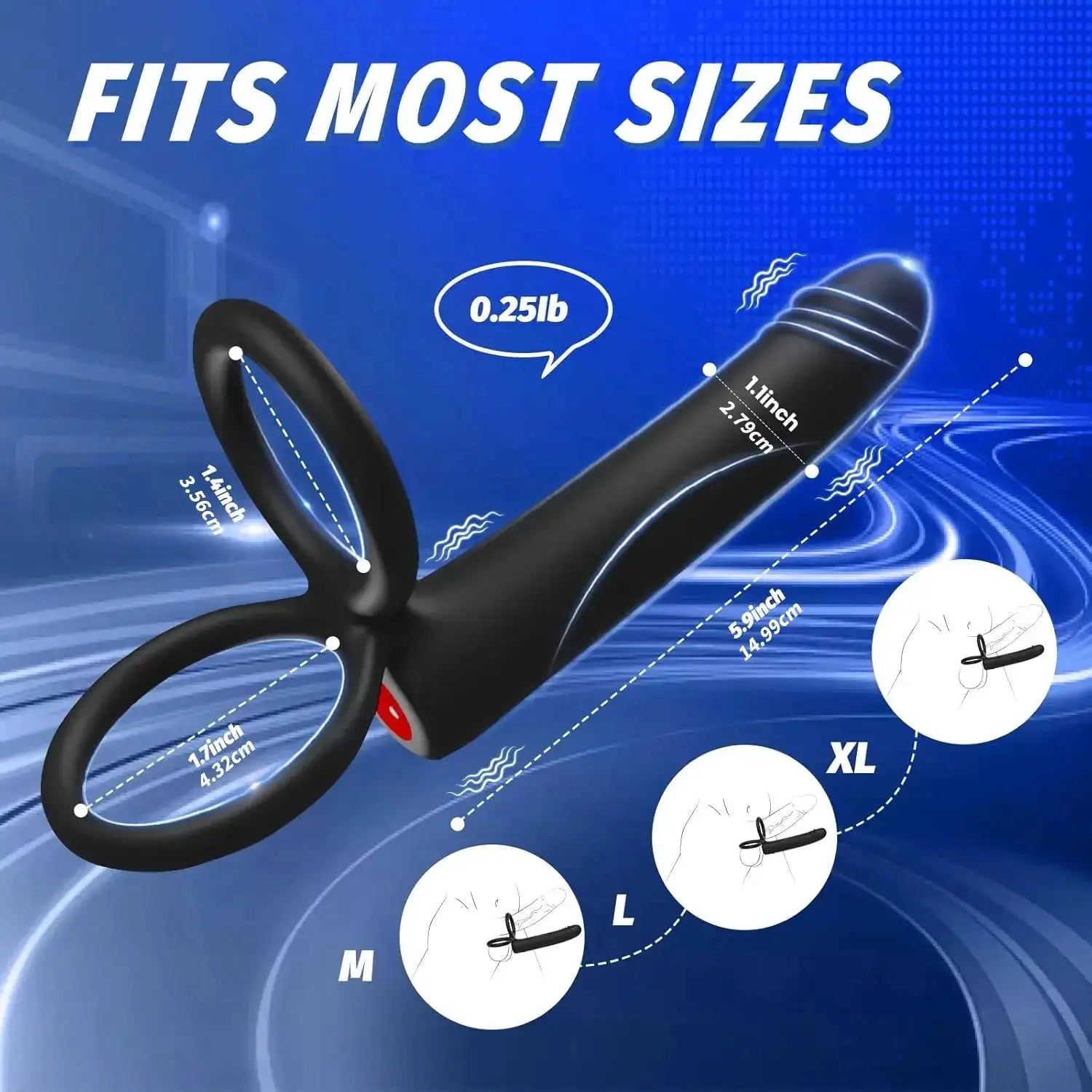 Male Anal Dildo with Vibrating Penis Ring Provides Double Penetration Pleasure for Men and Couples Adult Pleasure Products by Dropshipman