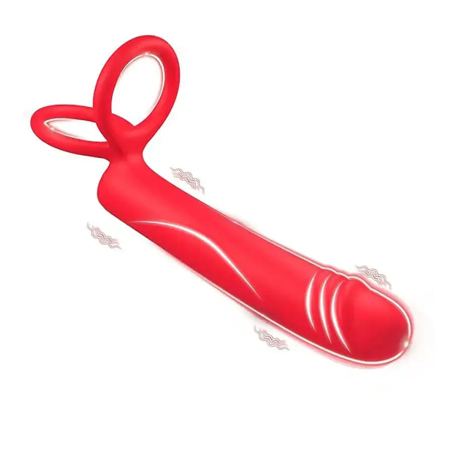 Male Anal Dildo with Vibrating Penis Ring Provides Double Penetration Pleasure for Men and Couples Adult Pleasure Products by Dropshipman